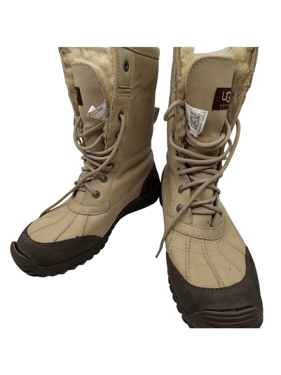 UGG Shoes - UGG Adirondack II Beige Leather Shearling Boot Size 9